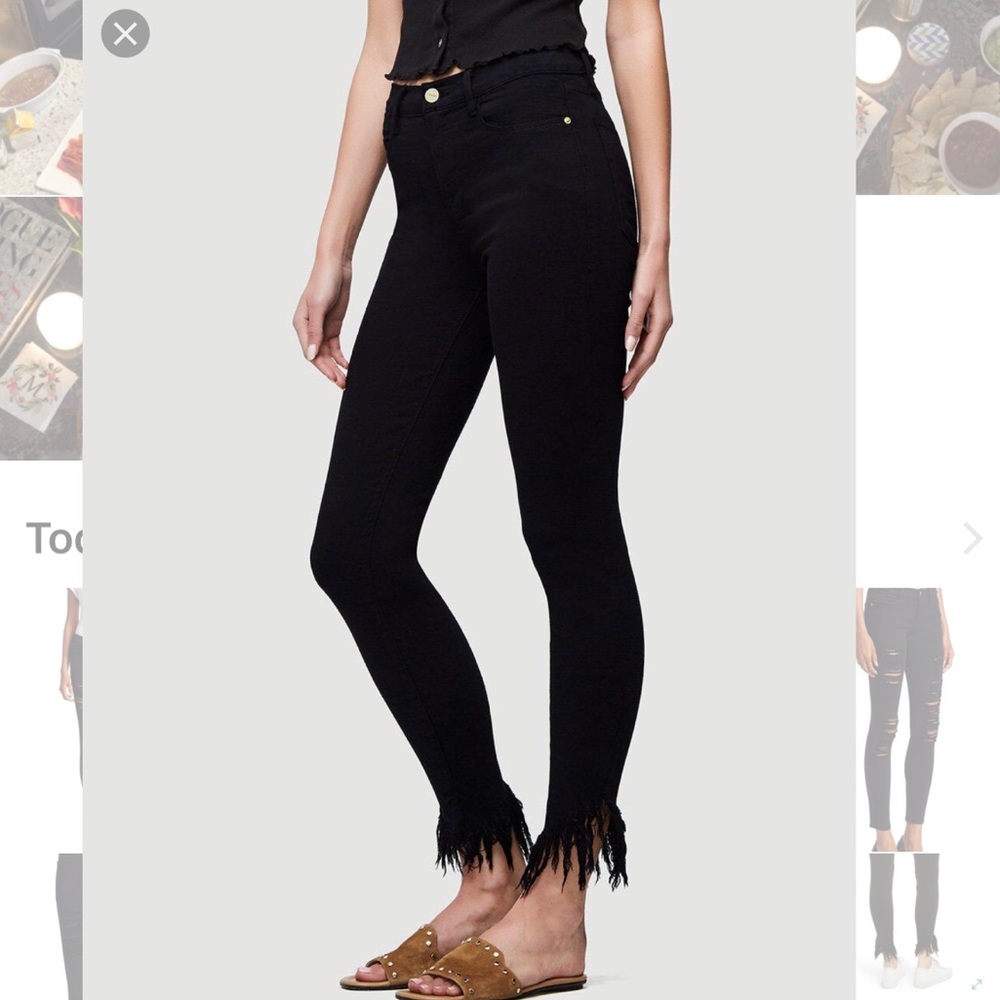 Frame Denim Le High Shredded Skinny Jeans (Sz 27)